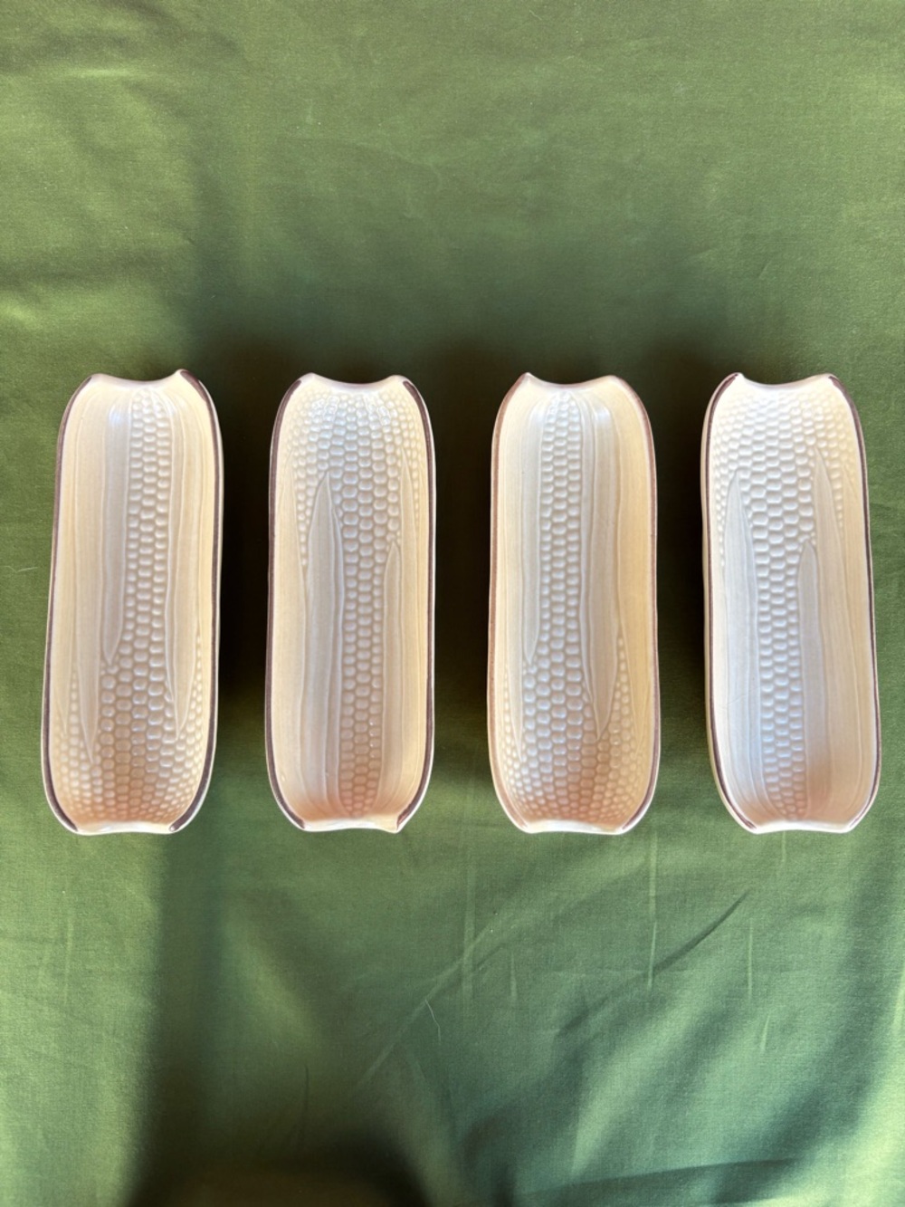 Pfaltzgraff Corn on the Cob Dishes Set of 4 USA Vintage Ceramic